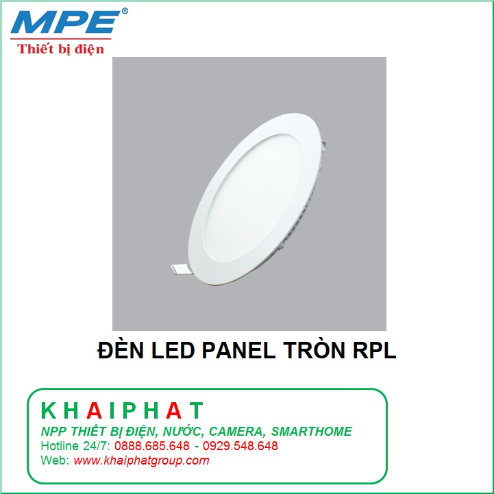 ĐÈN LED ÂM TRẦN DOWNLIGHT PANEL TRÒN 6W, 9W, 12W, 15W, 18W, 24W RPL MPE MÀU VÀNG CHÍNH HÃNG GIÁ RẺ - KHẢI PHÁT ELECTRIC