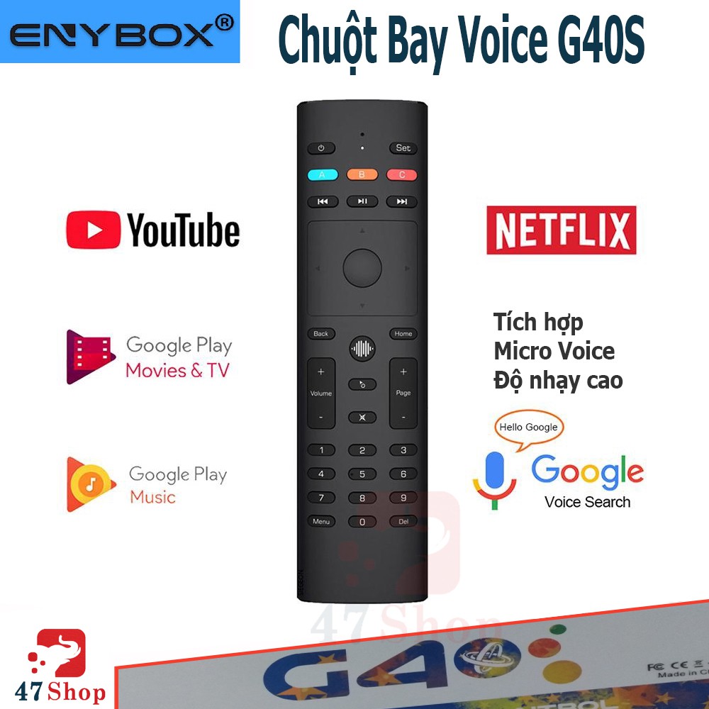 Điều khiển chuột bay tìm kiếm giọng nói G40s - Remote Mouse Air Voice IR