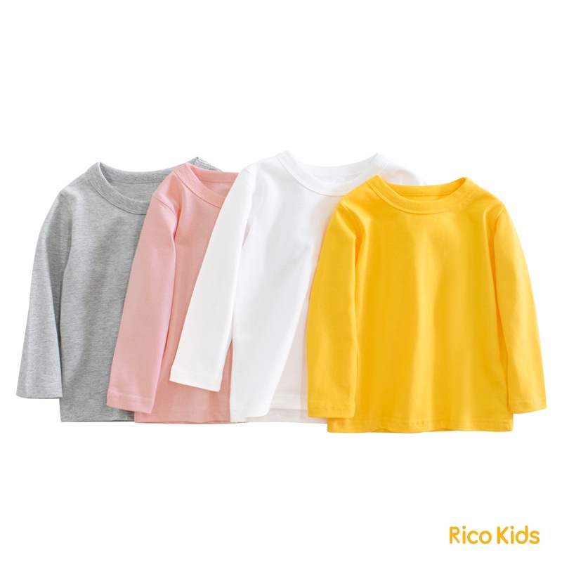Áo thun dài tay cotton cho bé gái, bé trai từ 10kg hàng chính hãng 27Kids xuất Âu Mỹ mã 3607