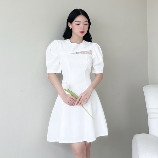 BBSTORE'S Đầm Xoè Dự Tiệc Phối Ren Sang Trọng -D943