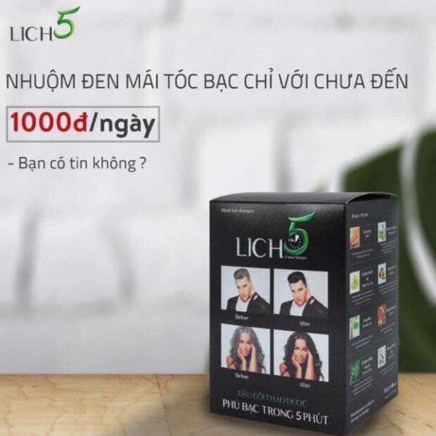 Dầu Gội Phủ Bạc LICH5 Chính Hãng - Dầu Gội An Toàn Hiệu Quả
