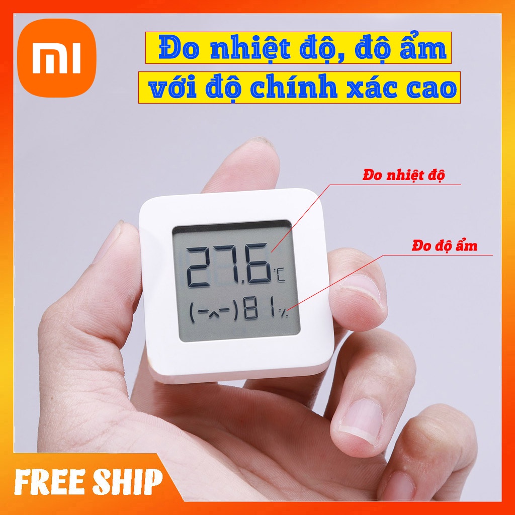 Đồng hồ nhiệt kế đo nhiệt độ, độ ẩm Xiaomi Mijia Gen 2 độ chính xác cao