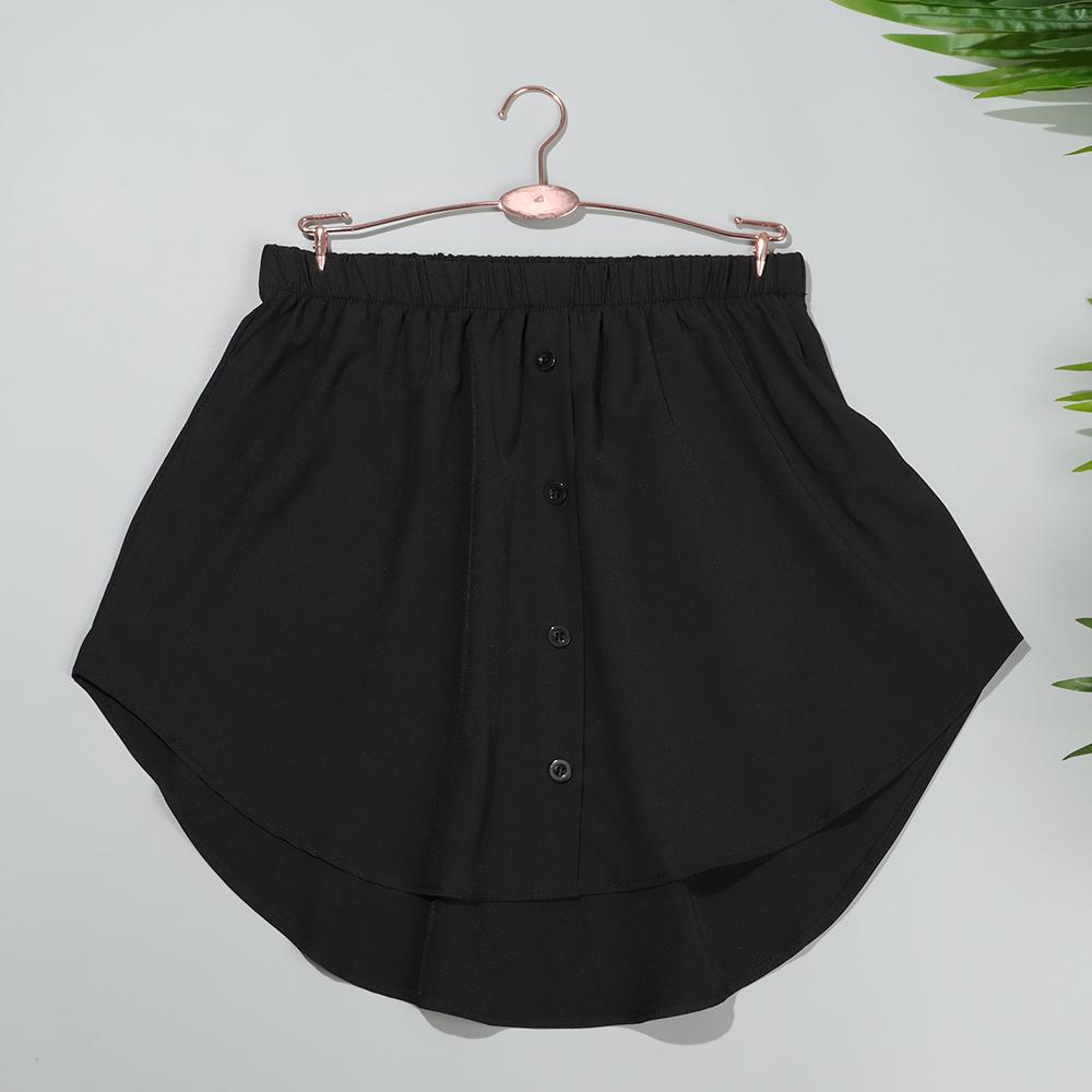 SOFTNESS Chân Váy Mini Giả Hai Lớp Màu Trắng Đen Dễ Điều Chỉnh