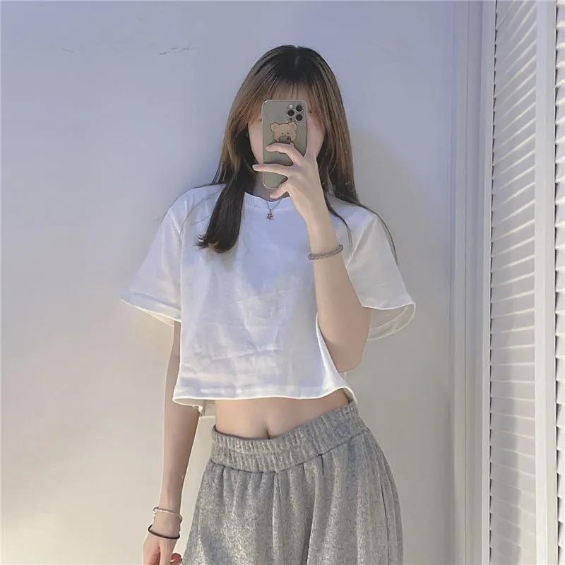 Áo Thun Nữ Tay Ngắn Dáng Rộng Màu Trơn Phong Cách Hàn Quốc Thời Trang Cho Nữ áo phông nữ JL-TX-76