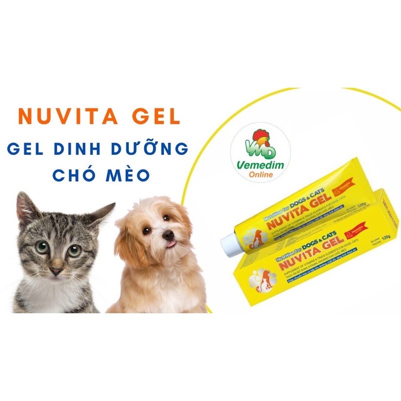 Nuvita Gel bổ sung vitamin, khoáng chất, tăng thèm ăn cho chó, mèo, gel dinh dưỡng thú cưng - Vemedim - Kitty Pet Sho