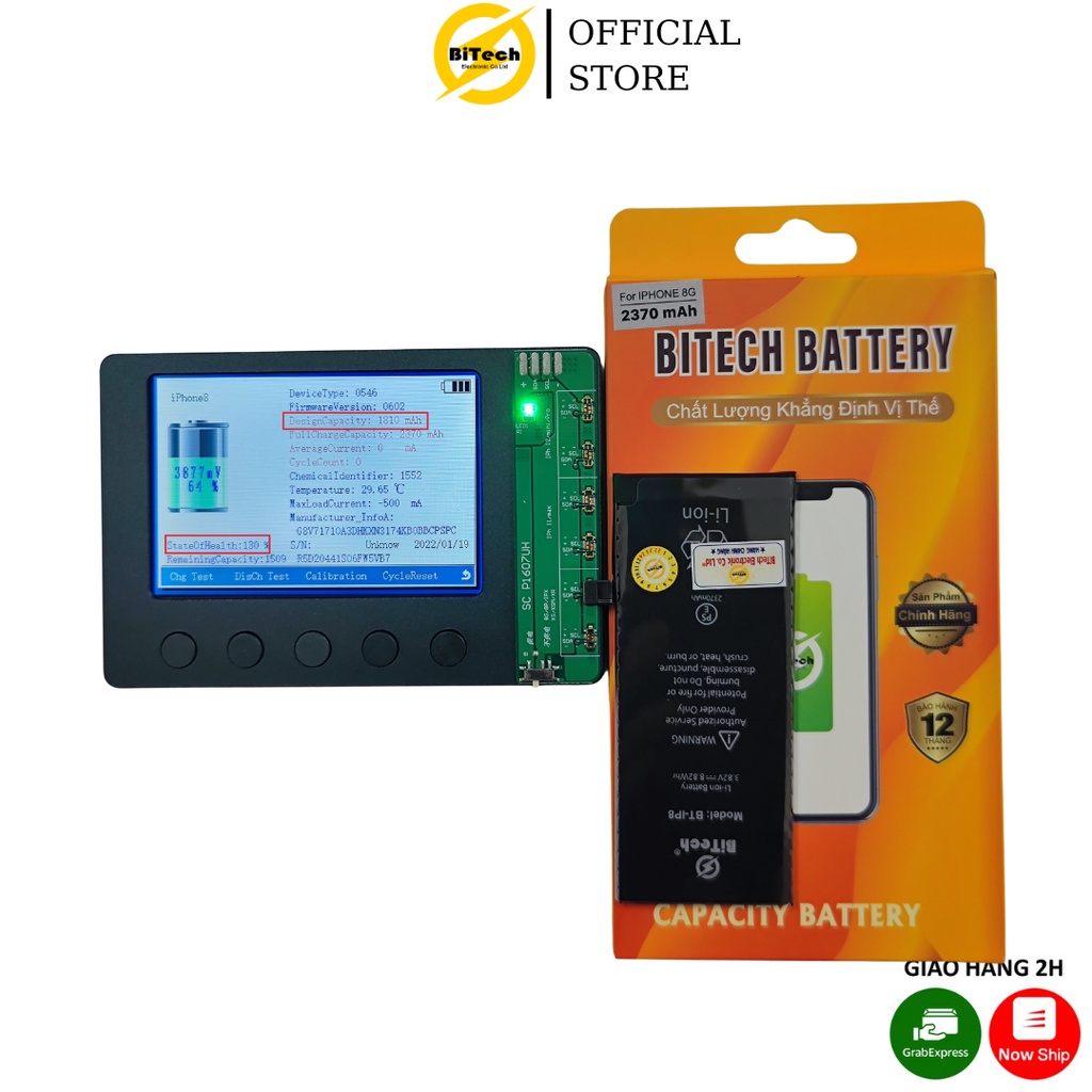 Pin điện thoại dung lượng cao BITECH BT-8G