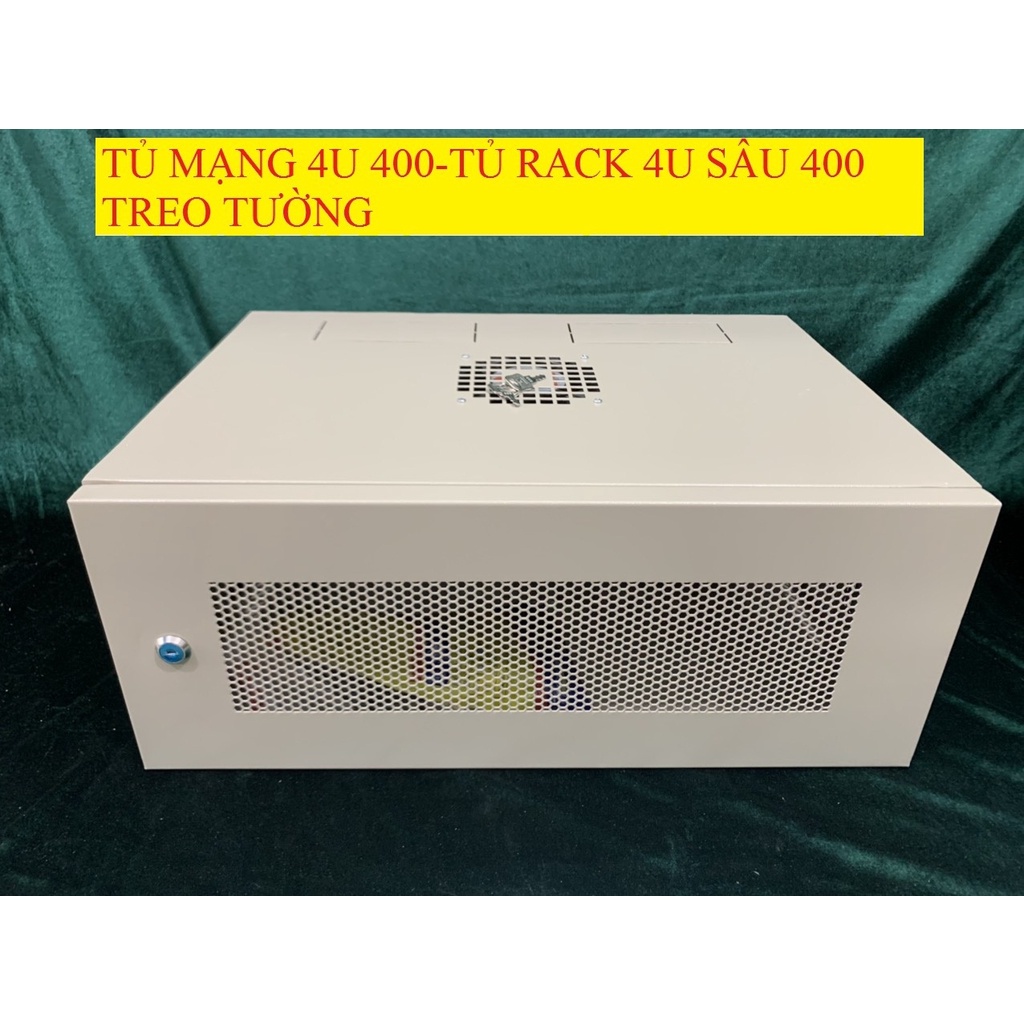 Tủ rack 4U sâu 400 treo tường - Tủ camera,treo tường,màu trắng - Tủ Rack Sài Gòn