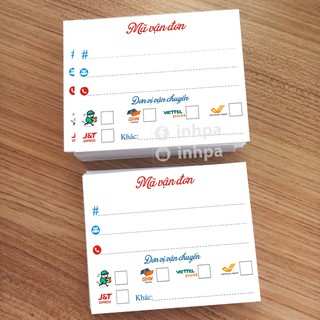 Phiếu ghi mã đơn vận chuyển giấy (100 tờ)