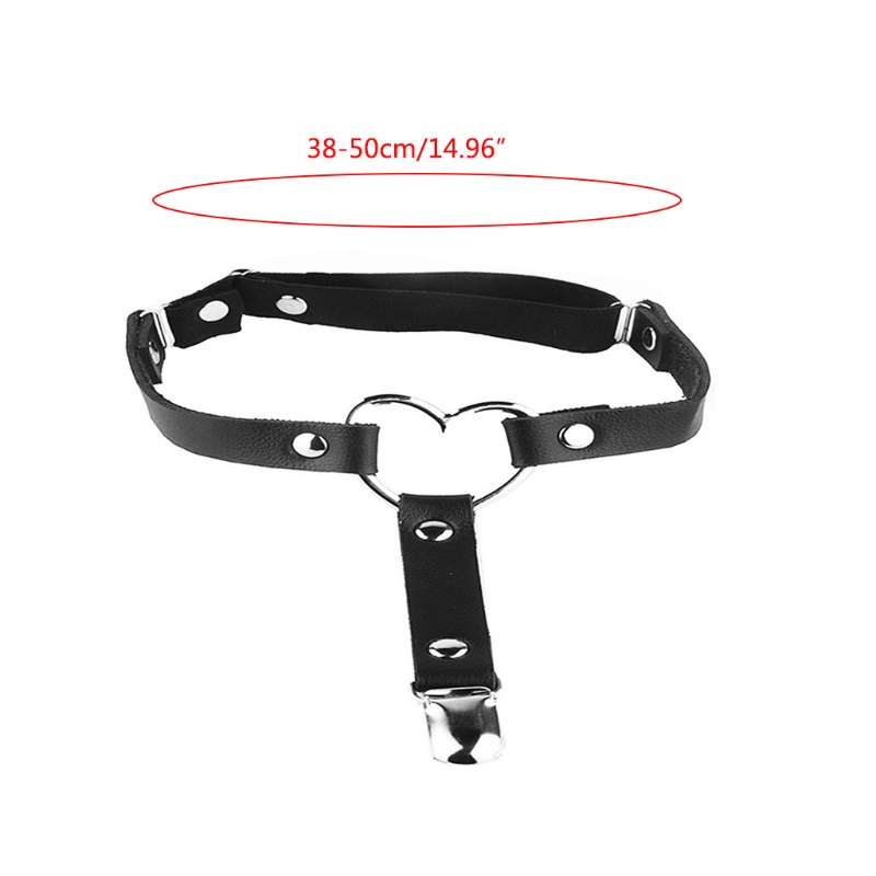 Dây đeo đùi co giãn có thể điều chỉnh có kẹp kim loại phong cách punk gothic gợi cảm