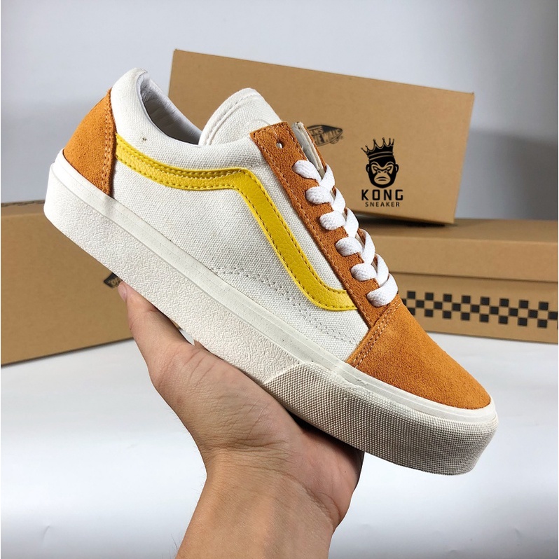 [FullBox] Giày Thể Thao Nam Nữ VA Vault Trắng Kẻ Màu Couple Unisex