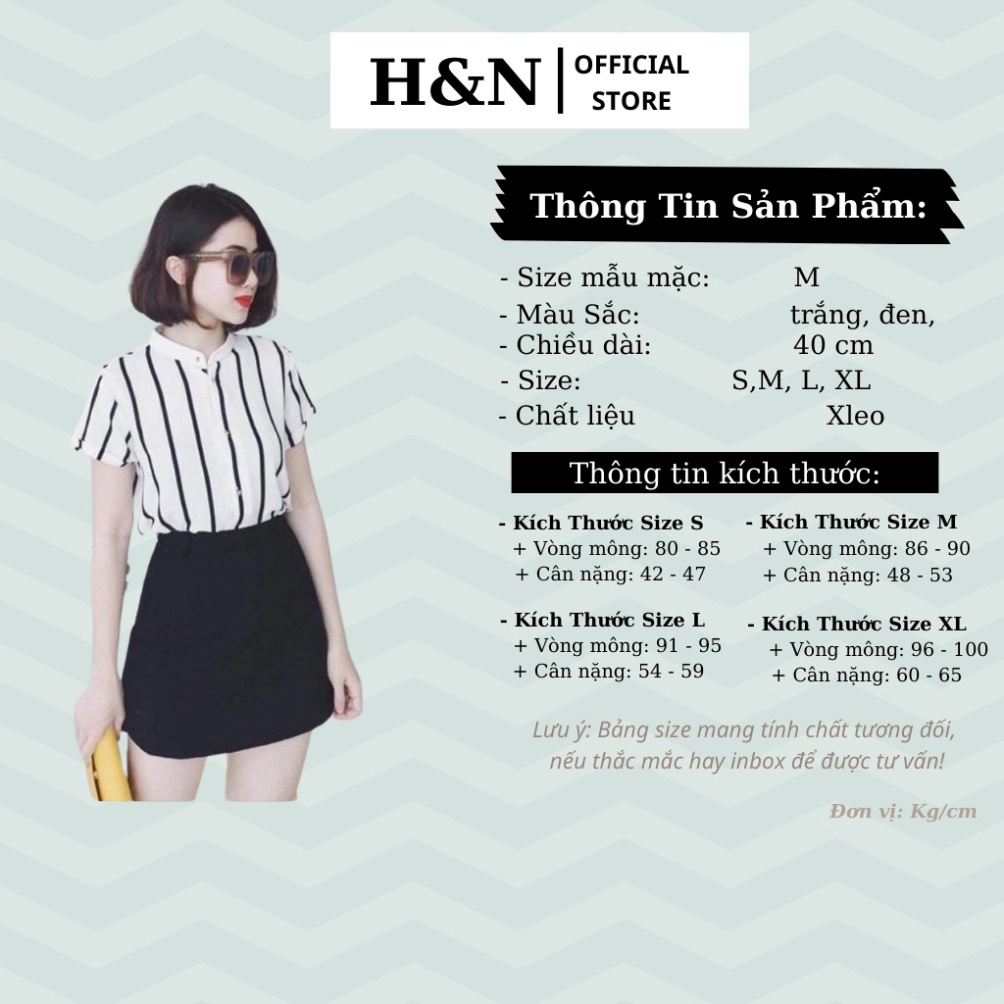 Chân váy ngắn chữ A công sở lưng cao thiết kế phong cách trẻ trung H&N Clothing | WebRaoVat - webraovat.net.vn