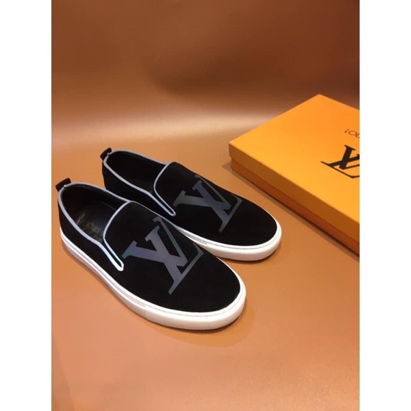 Giầy slip on da mềm , Giầy sục thể thao nam có họa tiết da pu btshop từ 38 đến 42