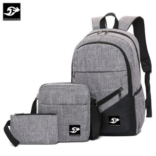 Combo bộ set balo năng động FM nam nữ 1 balo + túi chéo + bóp ví bút  - combo BLCB004