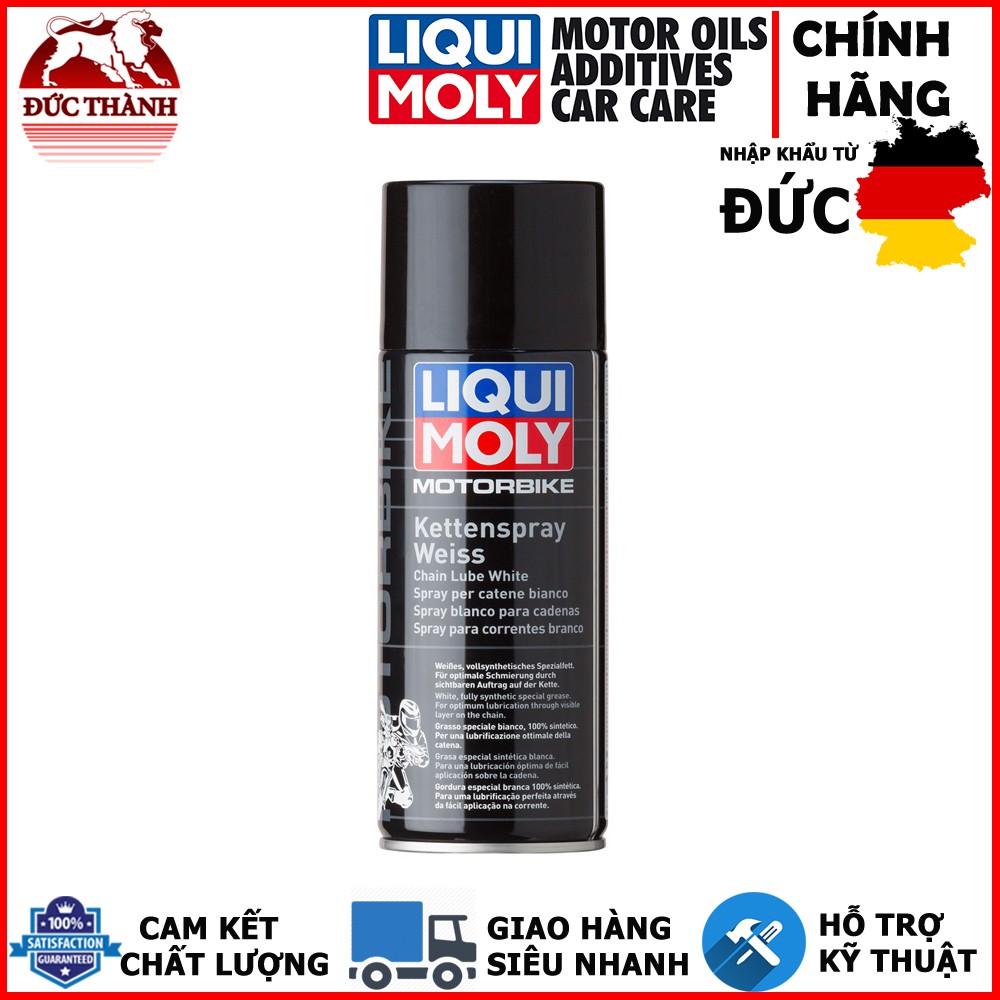 Chai xịt bôi trơn bảo vệ sên Liqui Moly Chain Lube White 1591 400ml ducthanhauto