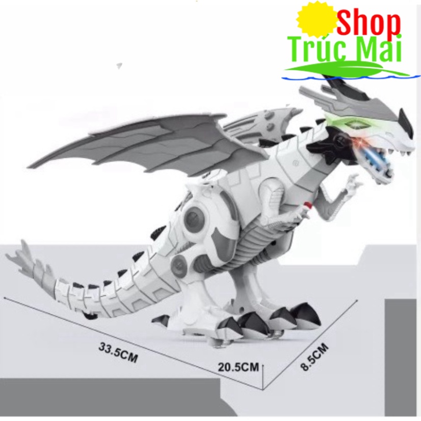 Khủng Long Robot Phun Khói - Lửa Điện xử dụng Pin