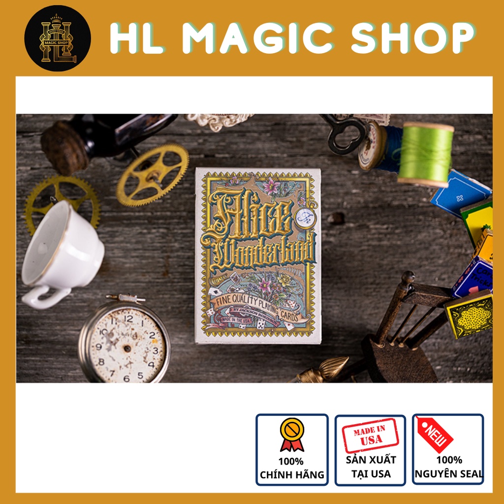 Bộ bài tây, bài ảo thuật Alice in Wonderland Playing Cards by Kings Wild - Bài Mỹ - Bài Chính Hãng