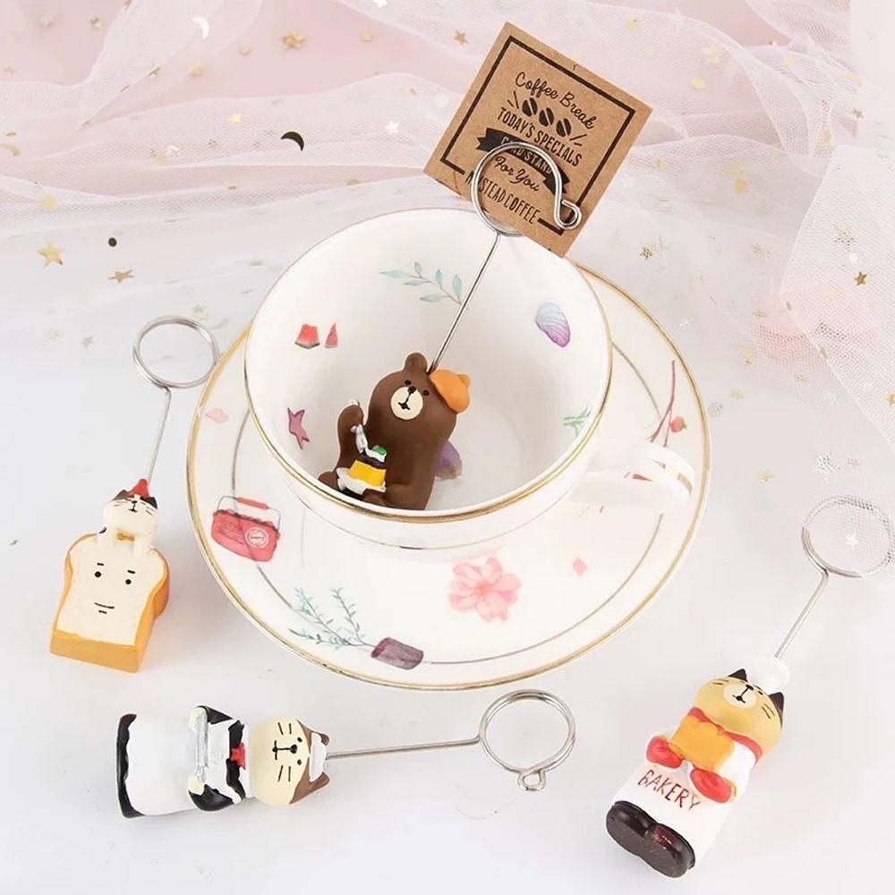 Giá Đỡ Kẹp Giấy Ghi Chú Bằng Resin Thiết Kế Sáng Tạo Để Bàn Trang Trí