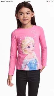 Áo dài tay HM Elsa bé gái