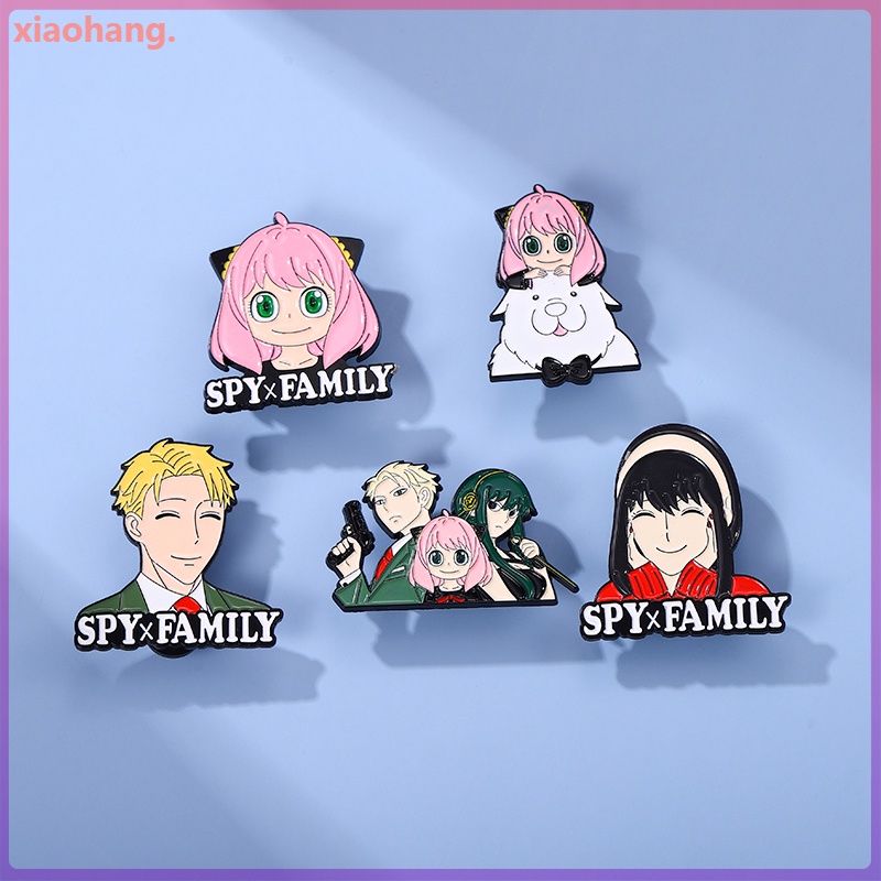 Ghim Cài Áo Tráng Men Hình Nhân Vật Hoạt Hình Anya Forger Yor Forger Làm Quà Tặng Cho Bạn Bè