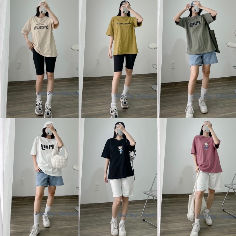 Áo thun đồng giá 99K, Áo phông unisex phom rộng tổng hợp các mẫu hot hit phần 3 Ảnh thật/ sẵn