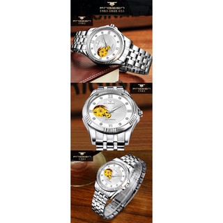 🎁 GIÁ KỊCH SÀN Đồng hồ nam cơ tự động automatic FNGEEN dây thép không gỉ, chống nước chống xước