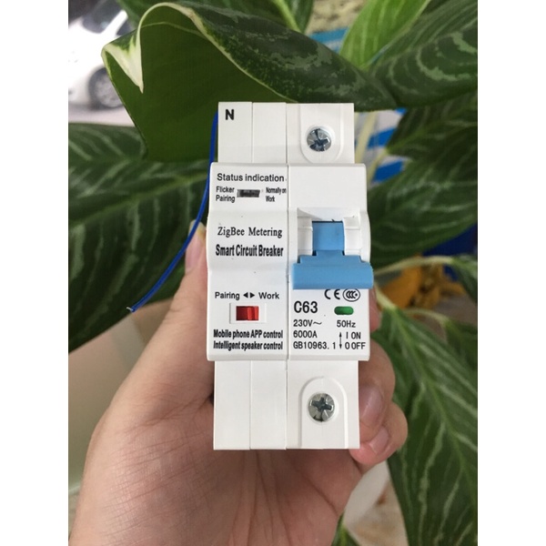 Aptomat Đơn Thông Minh Zigbee Tuya SHP-ZIO2