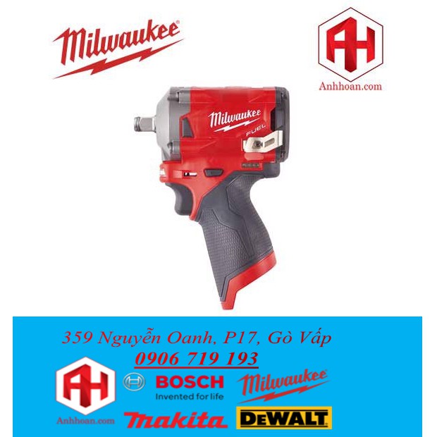 Milwaukee Thân máy vặn ốc bulong pin 12V Stubby M12 FIWF12-0