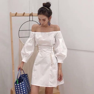 Váy trễ vai thắt eo Haroo #84