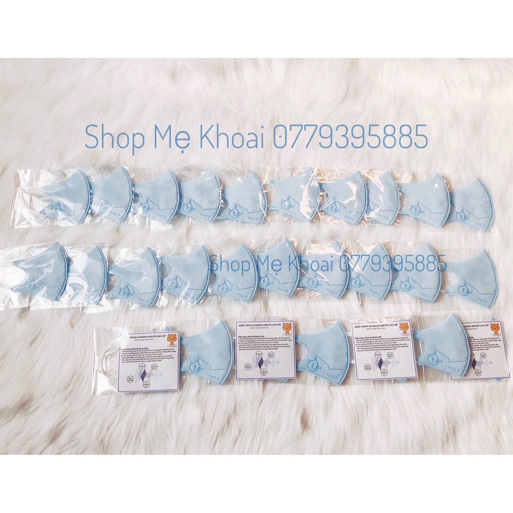 [ẢNH THẬT+VIDEO] Set 10 chiếc khẩu trang 3D xuất Nhật cho Bé yêu,kháng khuẩn,lọc bụi mịn Pm2.5