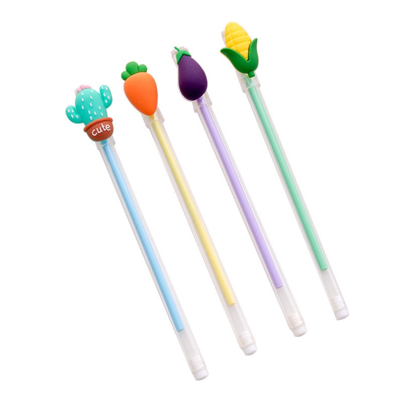 Bút Mực Gel Hoa Quả Trong Suốt - Bút Bi Nước Mực Đen Ngòi 0.5mm Siêu Dễ Thương DUASHOP