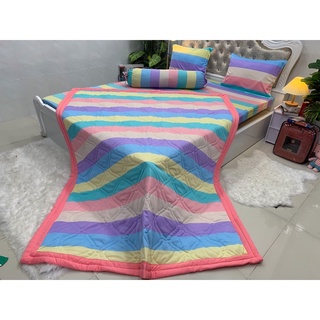 Bộ drap thun HQ [CẦU VỒNG] hot trend gồm 4 món chất đẹp