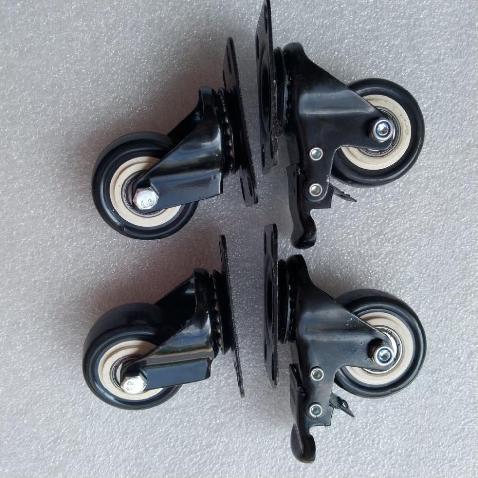BỘ 4 BÁNH XE LOA KÉO 5CM 2 BÁNH KHÓA VÀ 2  BÁNH KHÔNG KHÓA