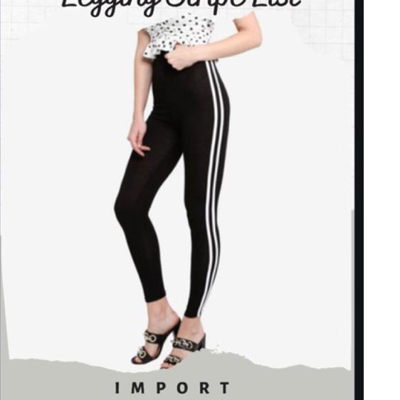 Đứng lên! Quần Legging Trắng Kẻ Sọc Nhập Khẩu 2 Trắng Thời Trang Cho Nữ