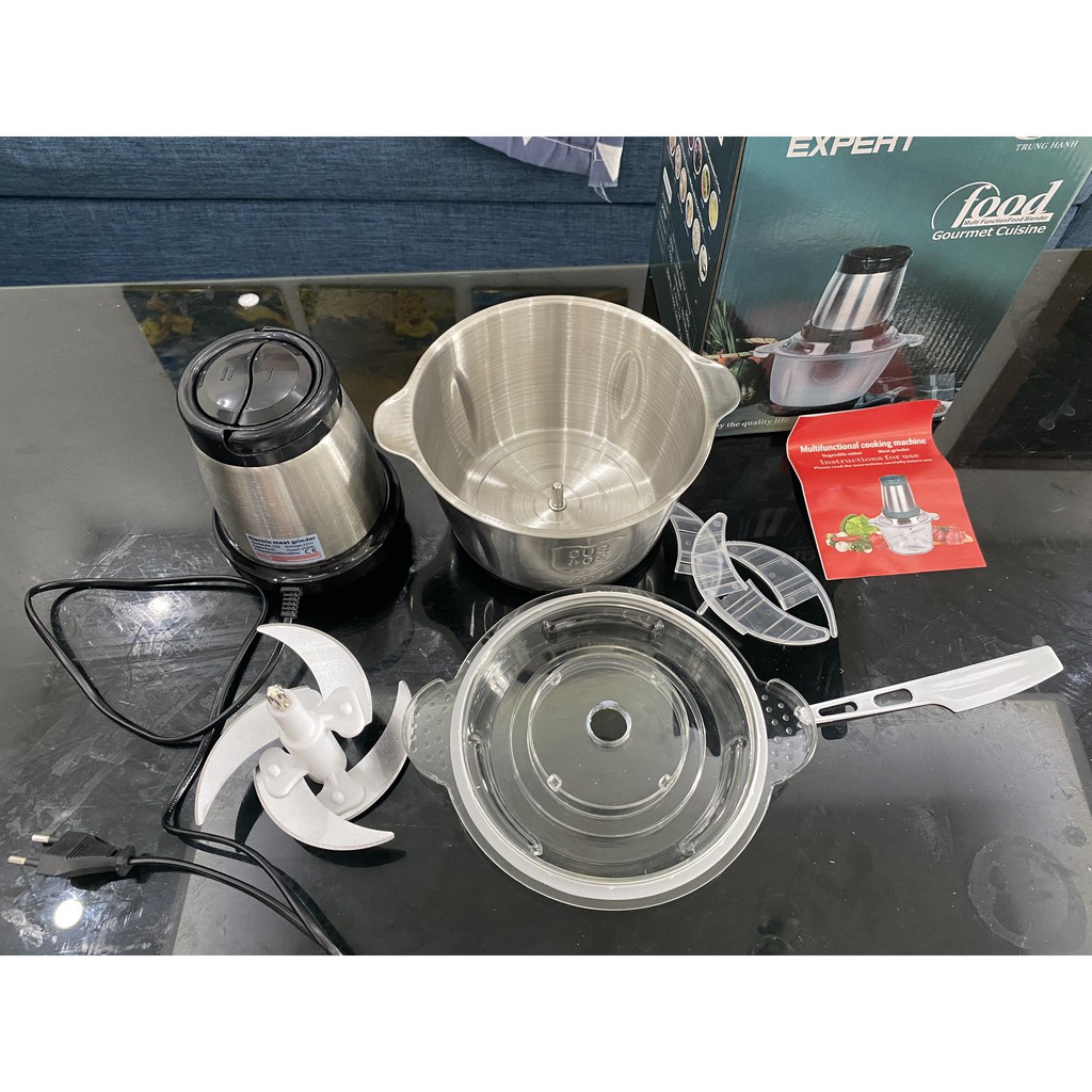 MÁY XAY THỊT INOX ĐA NĂNG KITCHEN EXPERT XAY SIÊU TỐC 250w MẠNH MẼ