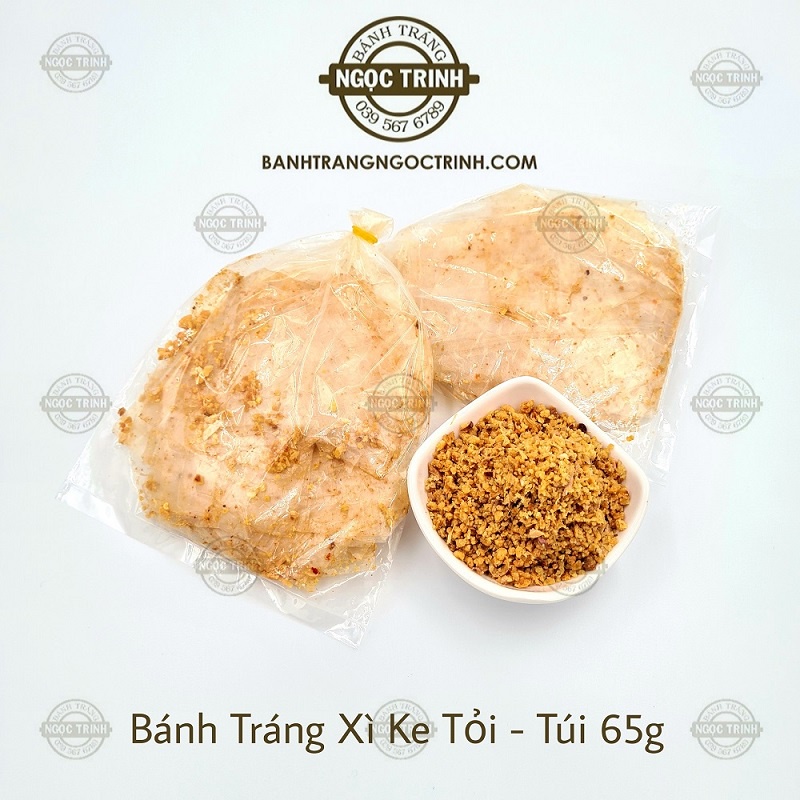 Bánh tráng xì ke tỏi siêu cay chính gốc bánh tráng Ngọc Trinh
