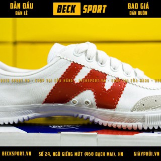 [Freeship]Giày Bata Chính Hãng Warrior Siêu Phủi W Trắng Đỏ