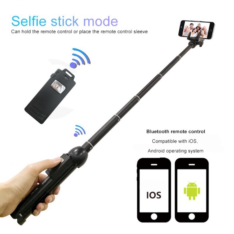 Gậy chụp ảnh selfie bằng hợp kim nhôm VCT-992 chia 7 phần kèm điều khiển từ xa tiện lợi | BigBuy360 - bigbuy360.vn