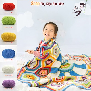 Len Milk Cotton 50gr sợi đẹp (Màu 01 đến 50) - Dòng len quốc dân