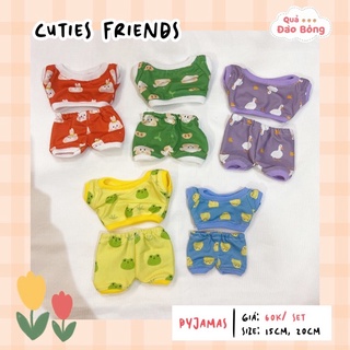 Set đồ ngủ BK cho búp bê bông 20cm, 15cm
