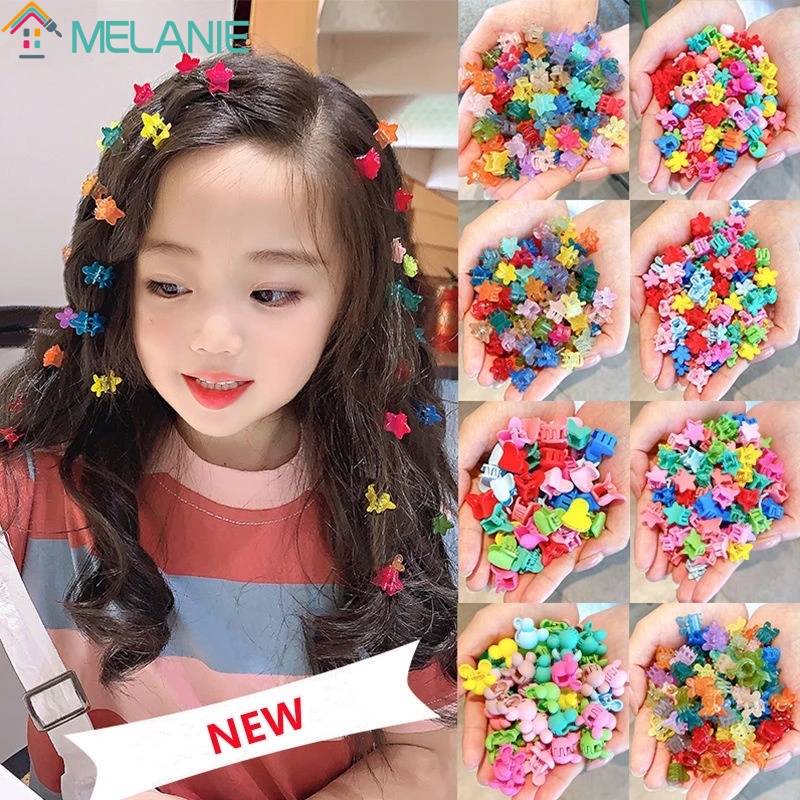 Set 20 kẹp tóc móng vuốt nhiều hình dạng tùy chọn nhiều màu xinh xắn