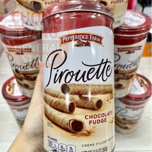 Hộp bánh Pepperidge Farm Wafers Pirouette Chocolate Fudge 382g
