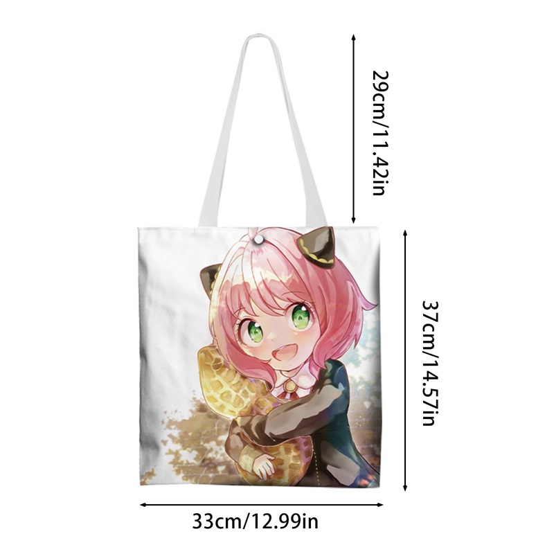 Túi Xách Canvas Cỡ Lớn Họa Tiết Anime Spyxfamily