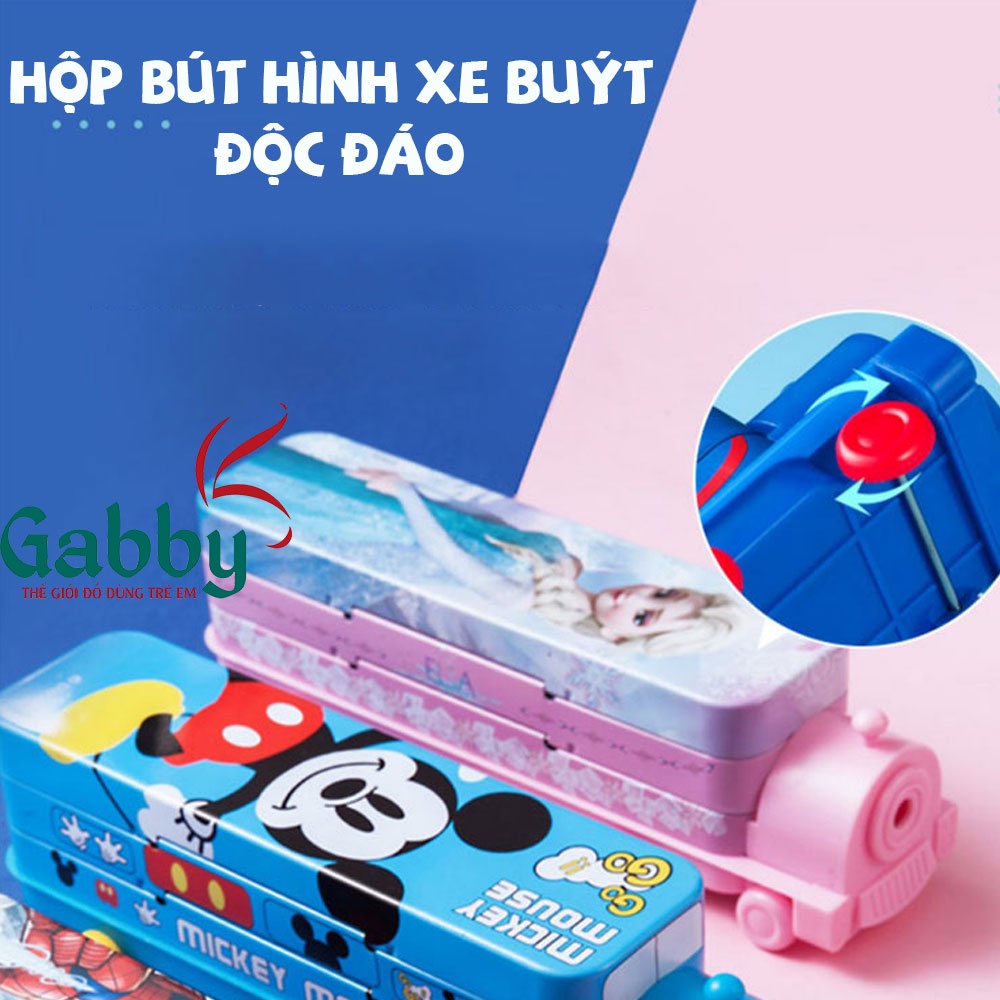 HỘP BÚT THIẾC XE BUS D.I.S.N.E.Y (CAPTAIN AMERICA/ DORAEMON/ MICKEY/ MINNIE)