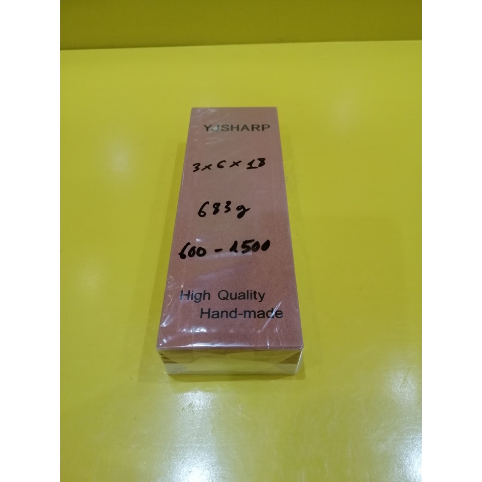 Đá mài nội địa Nhật YJsharp độ nhám mịn 600/1500#, size 3x6x18cm