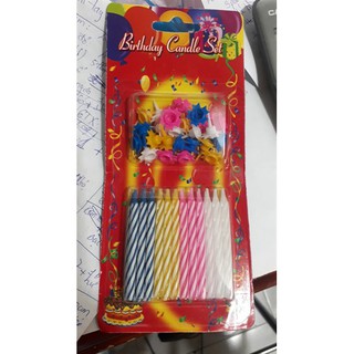 Nến xoắn, nến chân,nến tăm sinh nhật,nến que dài 6cm (12 chiếc)