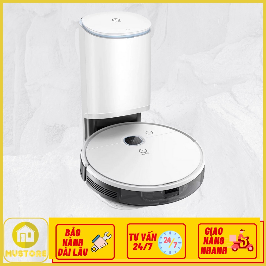 Robot hút bụi lau nhà Yeedi Vac Station DVX34 - Kích thước 35x35x7.7 cm, Dung lượng hộp chứa bụi 420 ml