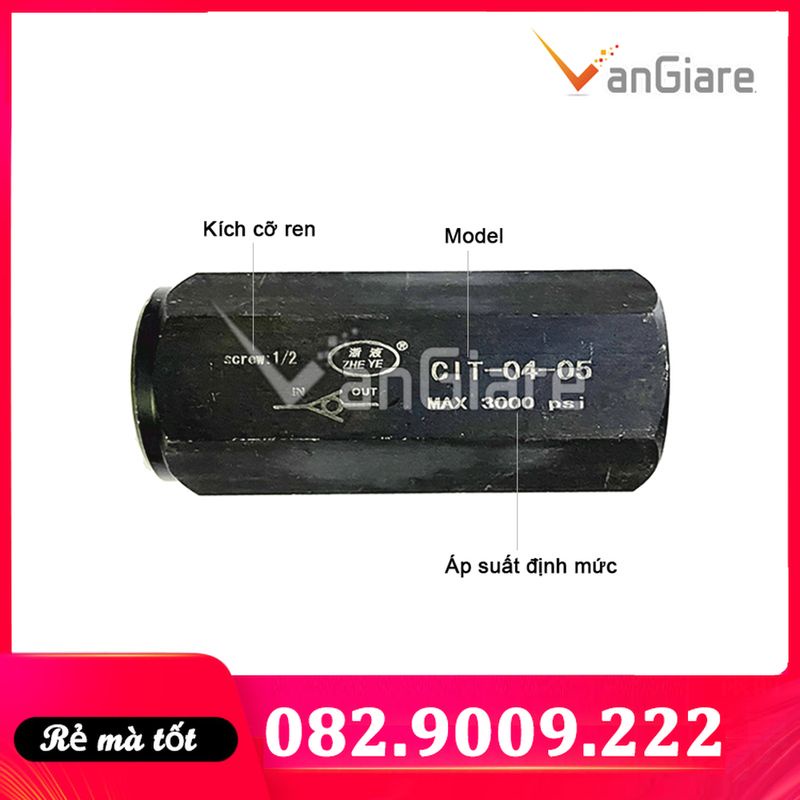 Van 1 chiều thủy lực CIT CIT-02 CIT-03 CIT-04 CIT-06 CIT-08, van 1 chiều cv thủy lực