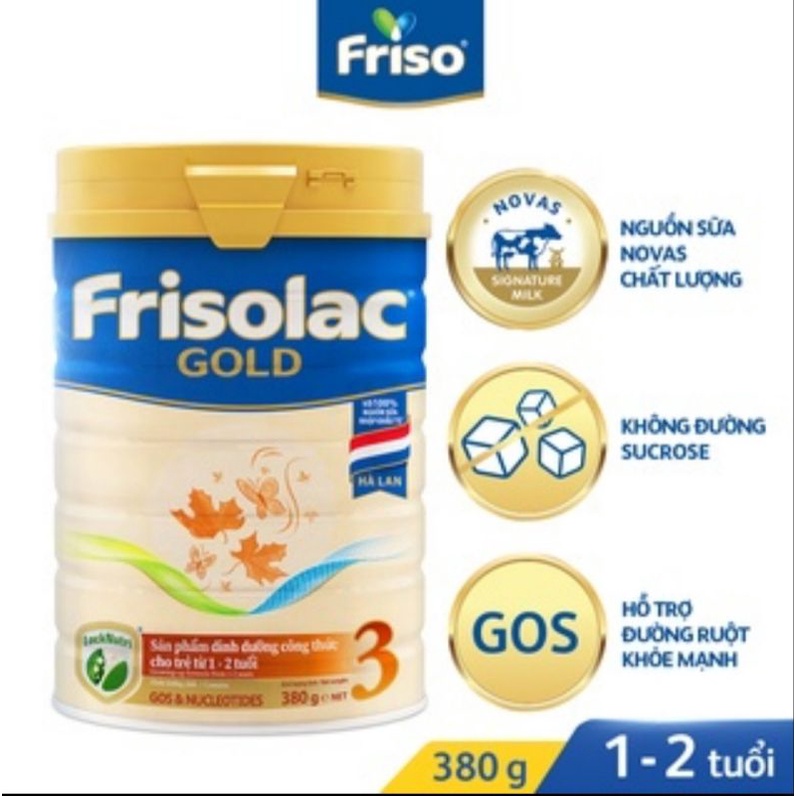 sữa bột Frisolac Gold 3 380g cho trẻ 1 đến 2 tuổi