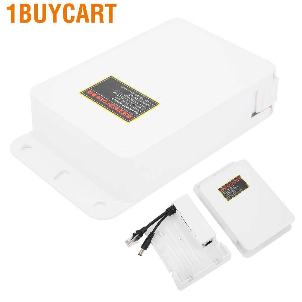 1buycart POE Injector Splitter 48V to 12V Power Supply Module for IP CCTV Camera Monitoring