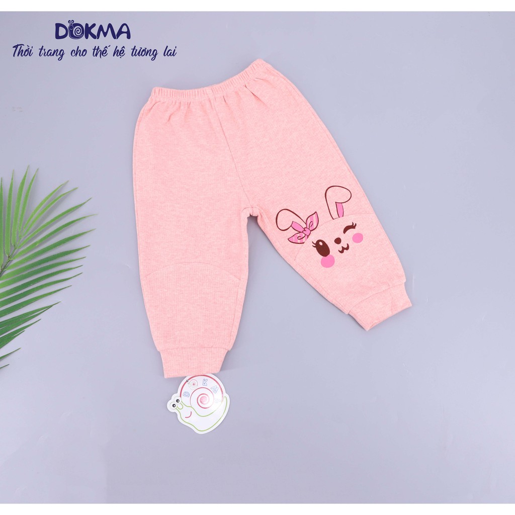 DQ588 Quần dài sơ sinh bo gấu Dokma (9-24m)